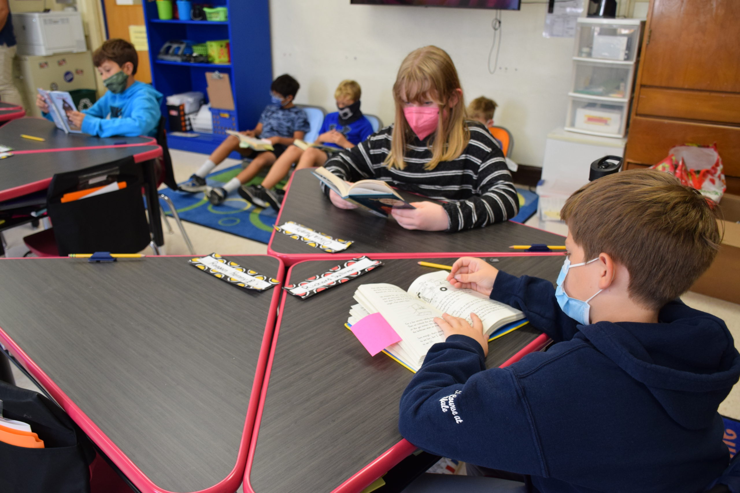 Fourth Graders Benefit from New Flexible Seating Options